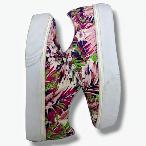 Vans | Doheny Pink Floral Paradise Platform Sneakers Women's Size 6 - Picture 7 of 9